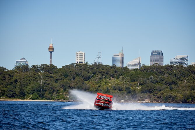 30-Minute Sydney Harbour Jet Boat Thrill Ride - Leaving Circular Quay beneath the Opera House
