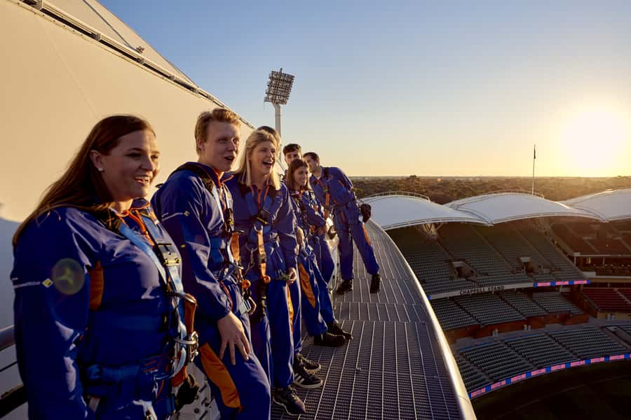 Adelaide: Sunset Rooftop Tour at Adelaide Oval - Walking across the Adelaide Oval roofline
