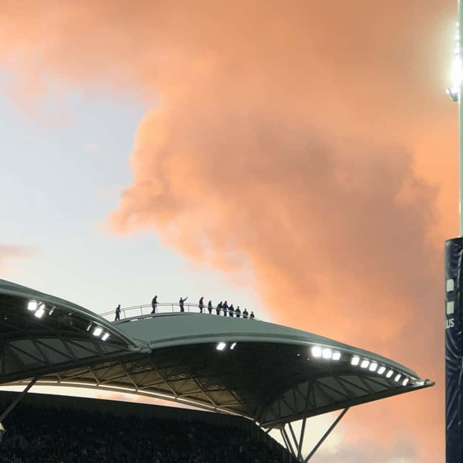 Adelaide: Sunset Rooftop Tour at Adelaide Oval - The safety briefing and roof equipment
