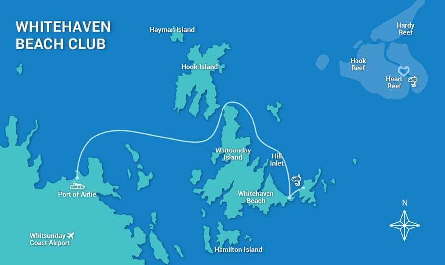 Airlie Beach: Whitehaven Beach Club - Hill Inlet and the famous swirling sands