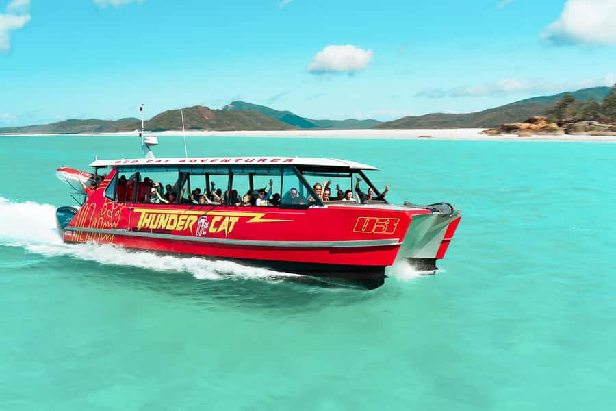 Airlie Beach: Whitehaven Full-Day Eco-Cruise with Buffet - Morning brownies and a fast ride north