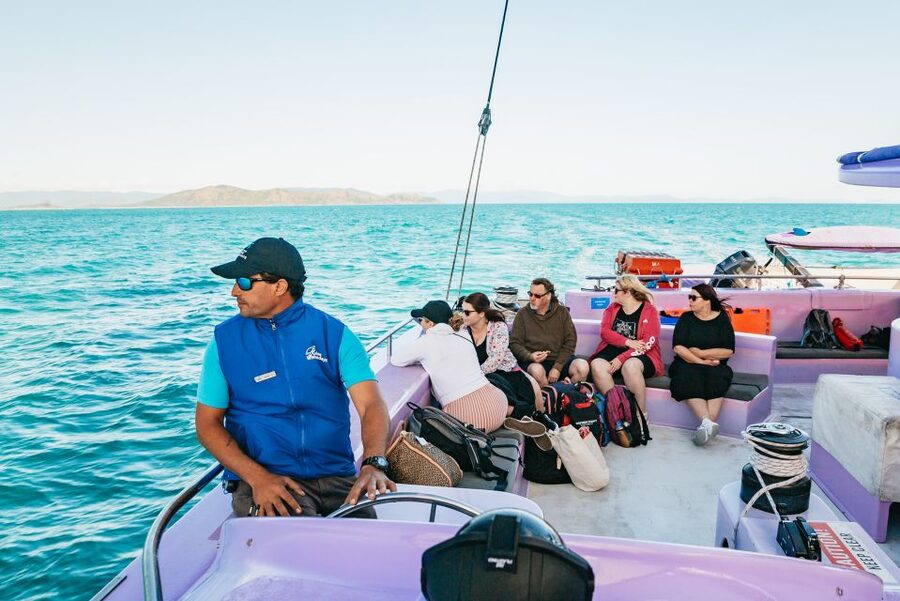 Airlie Beach: Whitsundays Full-Day Camira Sailing Adventure - Walking to Hill Inlet Lookout