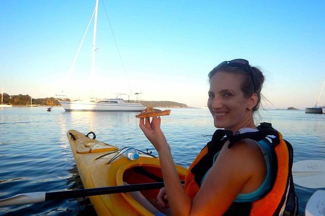 Batemans Bay Sunset Pizza Kayak Tour - Float and Feast - Getting comfortable in the kayak
