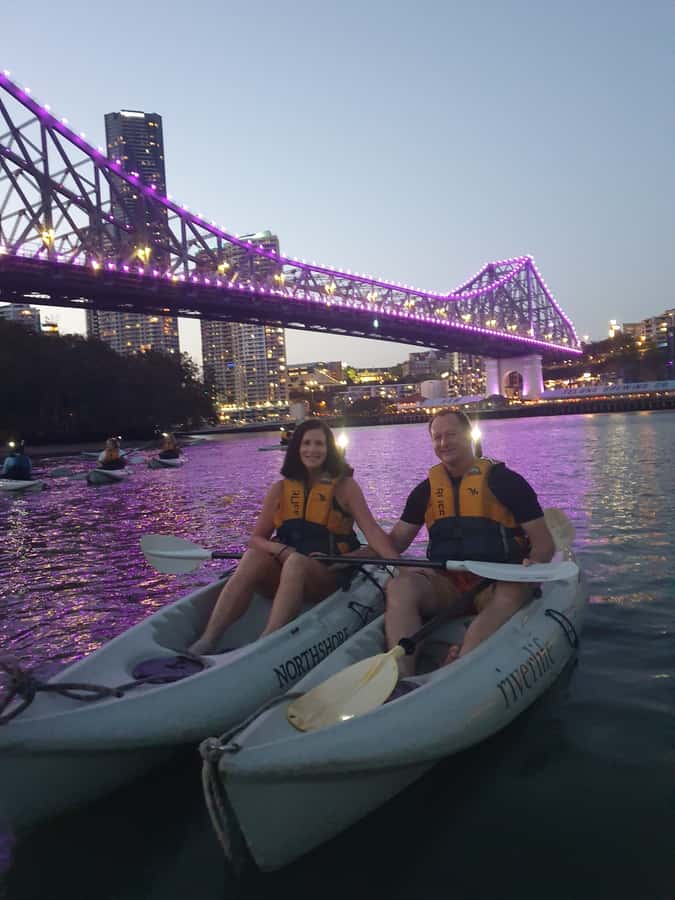 Brisbane: Illuminated River Night Kayak Tour - Paddling beneath the Story Bridge