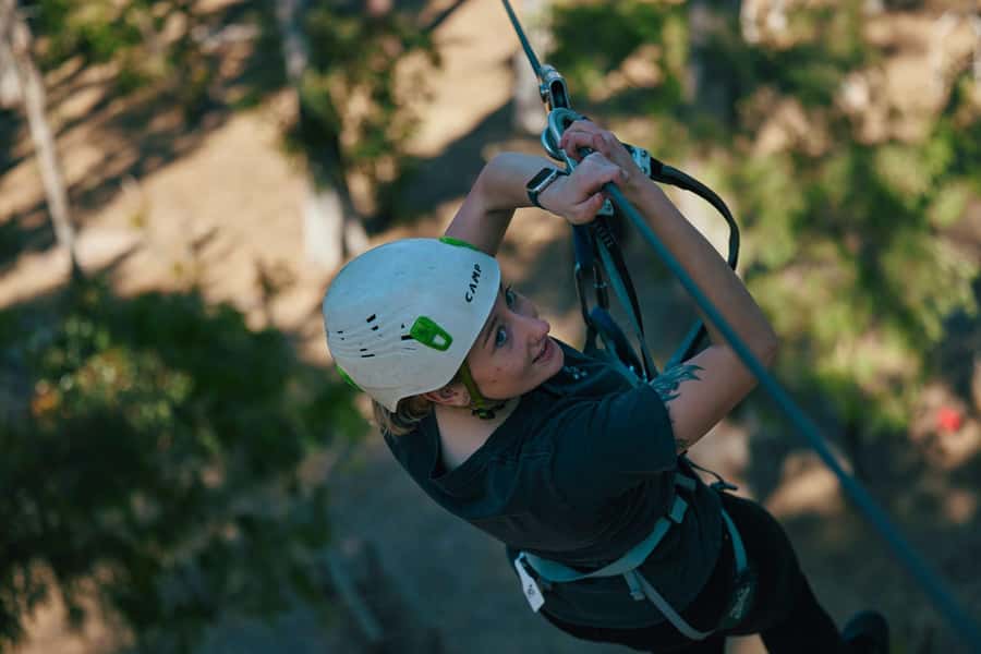 Busselton: Forest Adventure with Zip Lining and Rope Course - The seven-zipline route and the 150-metre finish