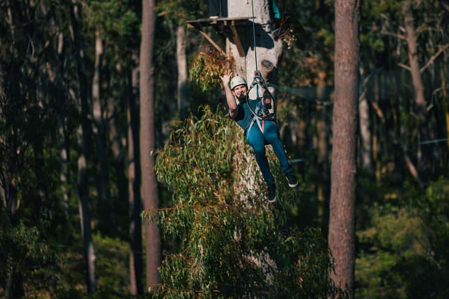 Busselton: Forest Adventure with Zip Lining and Rope Course - Staff support when the course gets difficult