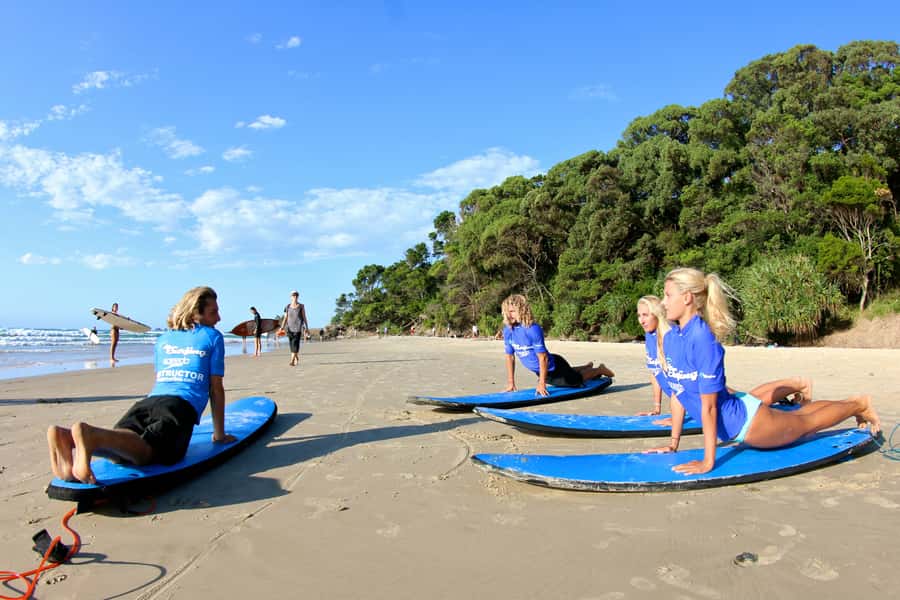Byron Bay: 2-Hour Small Group Surf Lesson - From warm-up to your first standing wave