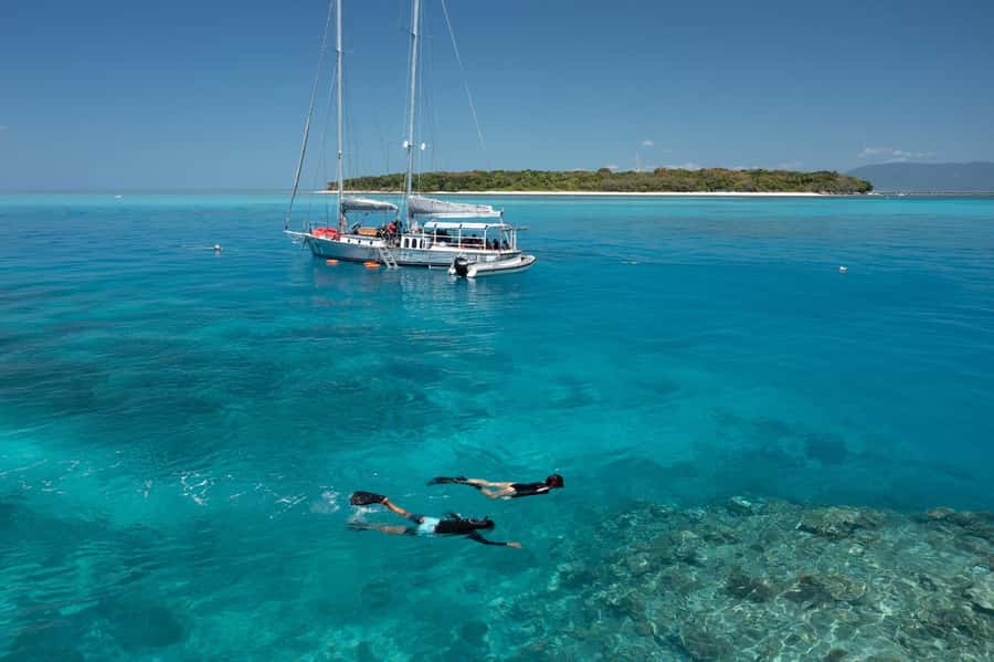 Cairns: Green Island & Great Barrier Reef Sailing Tour - Morning sailing from Cairns to the reef