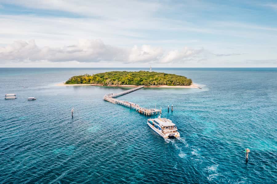 Cairns: Green Island with Snorkelling and Glass Bottom Boat - The glass-bottom boat gives you a reliable reef view