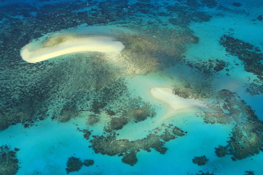 Cairns: Outer Edges of The Great Barrier Reef Scenic Flight - Taking photos through the window