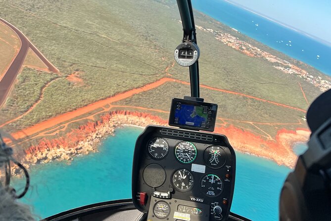 Colours of Broome: Stunning 30-Minute Scenic Helicopter Flight - Gantheaume Point, red cliffs, and turquoise water