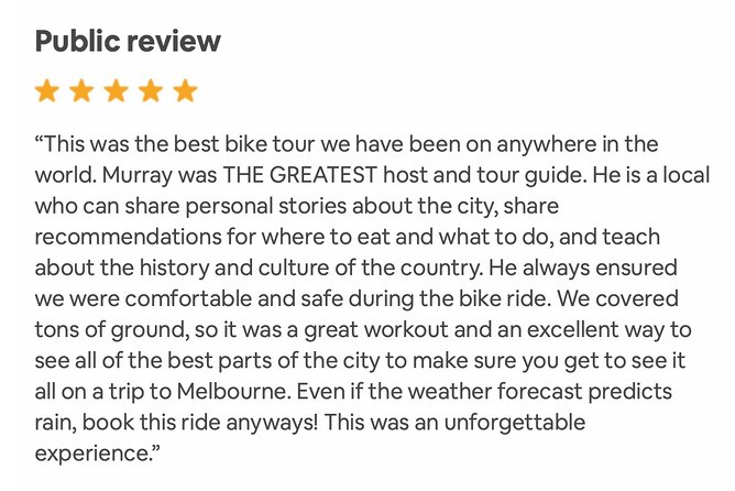 Famous Melbourne City Bike Tour - Parks, the Shrine, and Melbourne’s open spaces