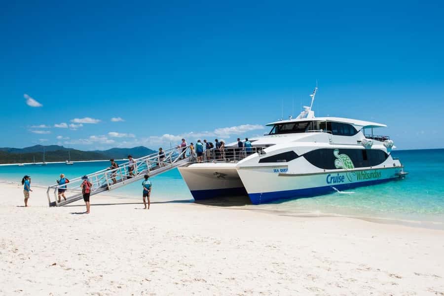 From Airlie: Whitsundays and Whitehaven Half-Day Cruise - Beach equipment and family appeal