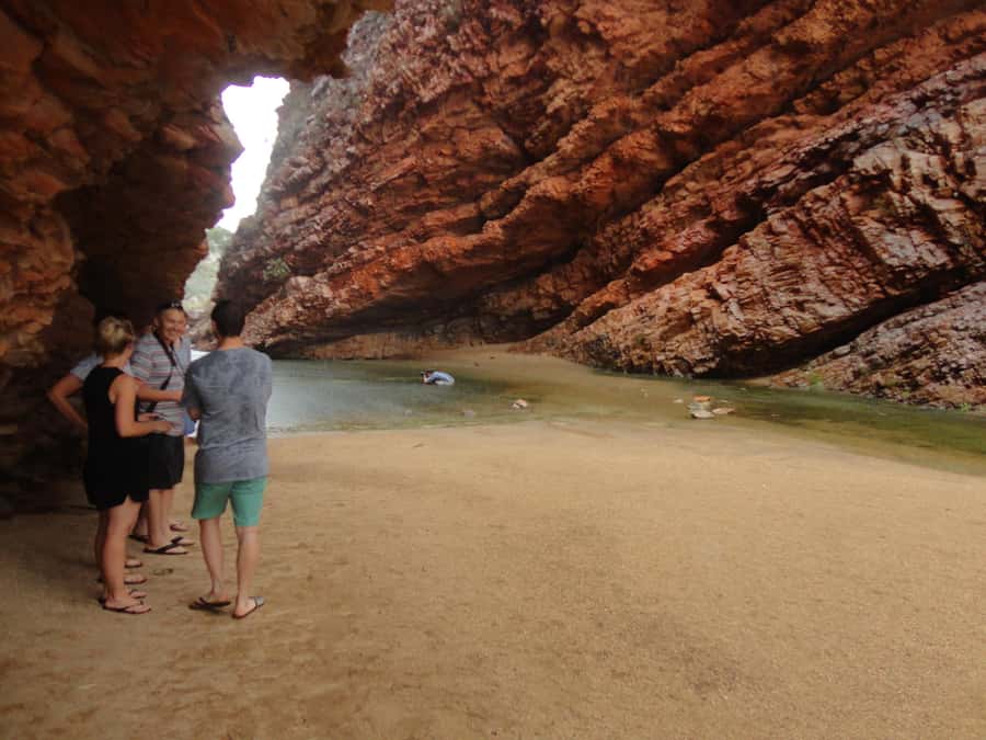 From Alice Spring: West MacDonnell Ranges Half-Day Tour - Simpsons Gap brings you close to the cliffs