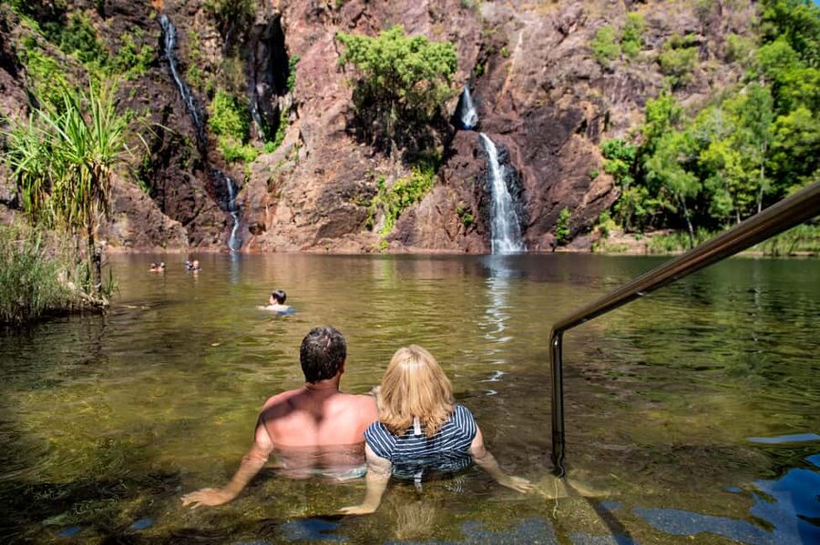 From Darwin: 1-Day Litchfield & Waterfalls Tour - Florence Falls, the best viewpoint and the hardest steps
