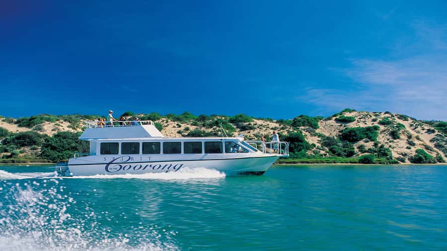From Goolwa: Murray Mouth Cruise - Going through the Goolwa Barrage lock