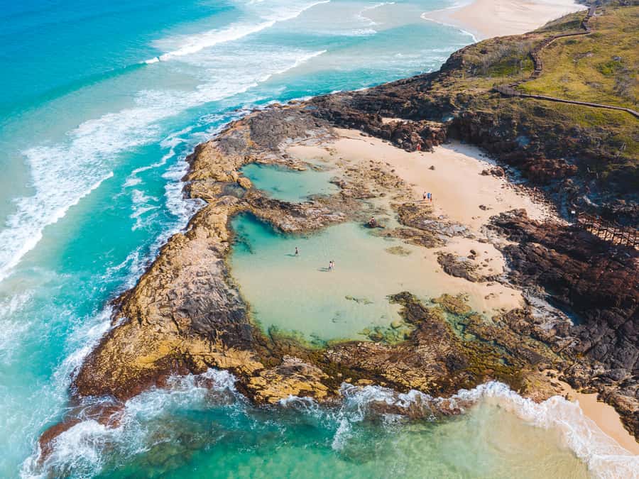 From Hervey Bay: K'gari, Fraser Island Two-Day Coach Tour - Champagne Pools and the island’s natural jacuzzi