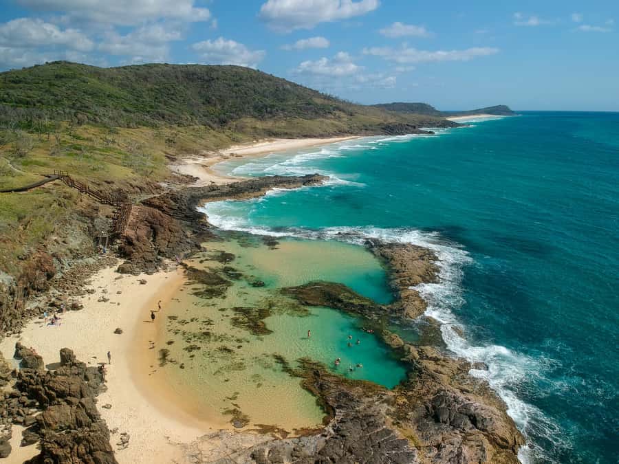 From Hervey Bay: K'gari Getaway Three-day 4WD Coach Tour - Both coasts give the trip its proper scale