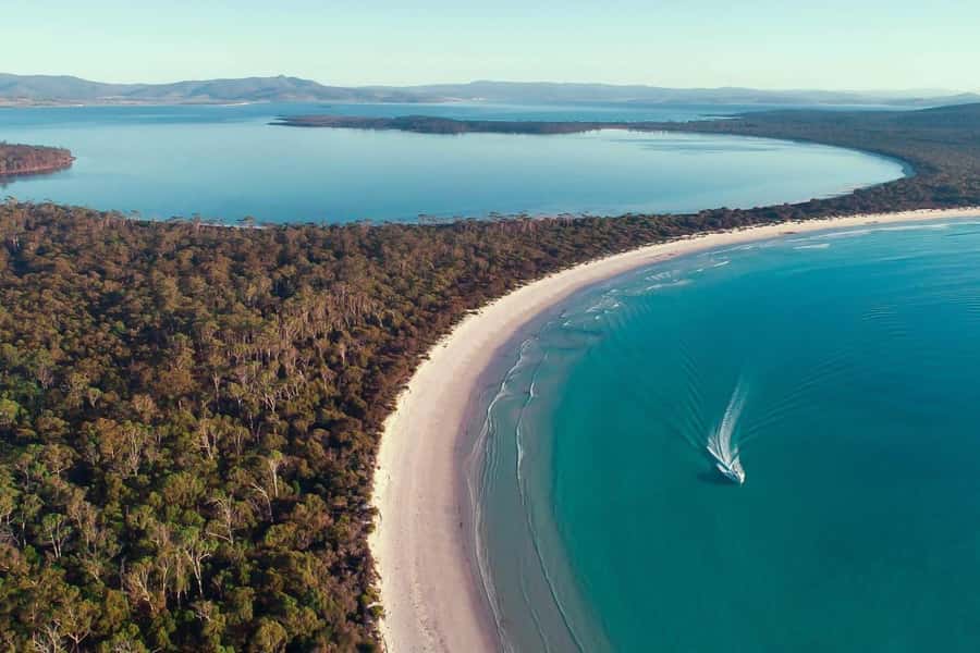From Triabunna: Maria Island Cruise & Guided Walk with Lunch - Leaving Triabunna for the island coast