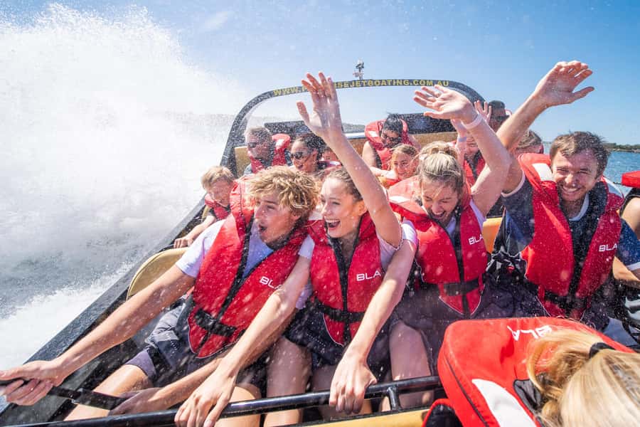 Gold Coast: Extreme Jet Boat Blast Ride - Spins, slides, and the run toward Wave Break Island
