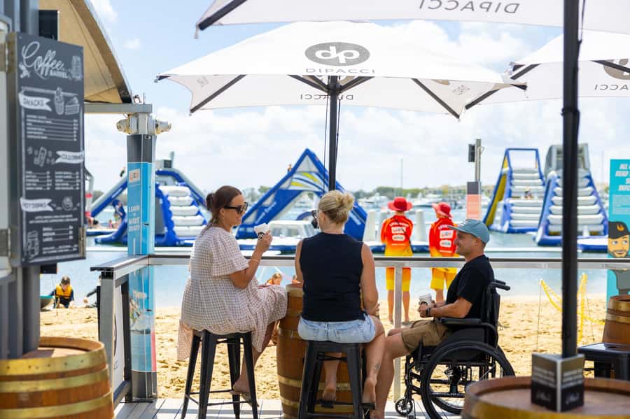Gold Coast: GC Aqua Park Session in Broadwater Parklands - The floating course at Broadwater Parklands