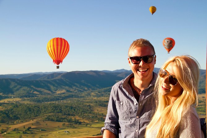 Gold Coast Hot Air Balloon + Winery Breakfast + Return Transfers - The balloon flight over vineyards, farms, and forests