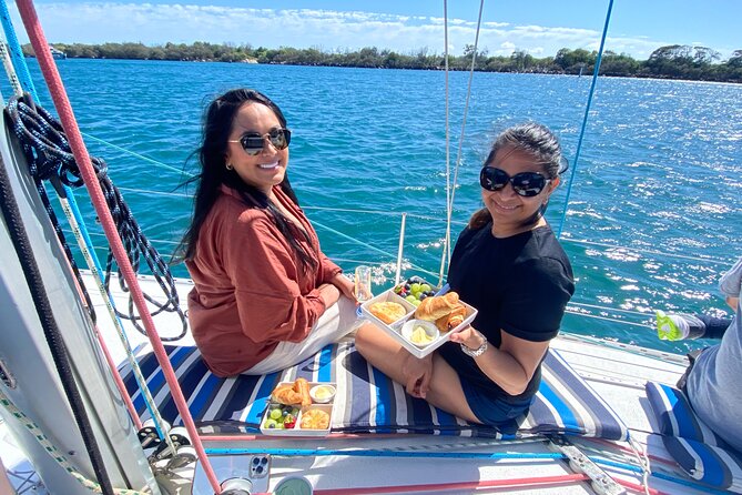 Gold Coast Sailing Cruise with sparkling wine & nibbles platter - Looking for dolphins and seabirds