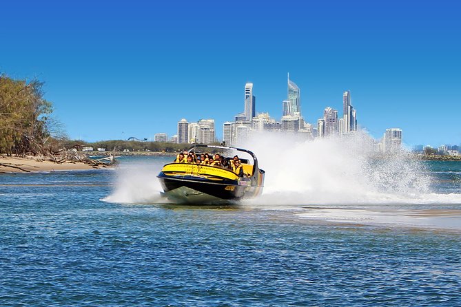 Gold Coast V8 Jet Boat Rapid Ride - Wave Break Island and the first change of pace