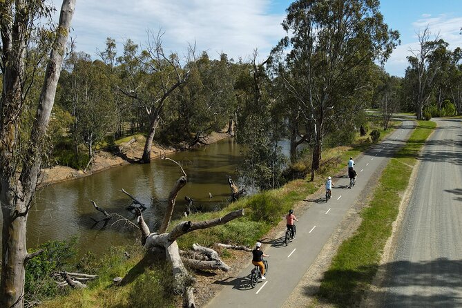 Half Day E-Bike Hire Echuca - Crossing toward Moama and the Murray