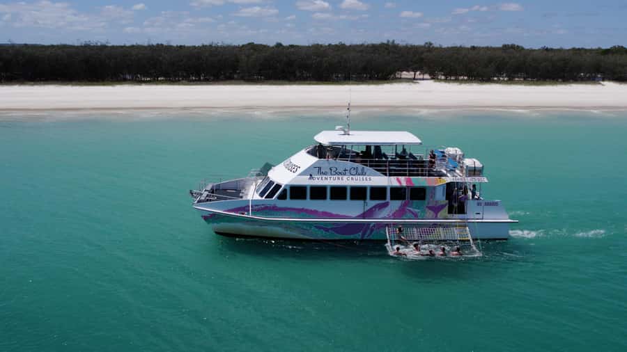 Hervey Bay: K'Gari(Fraser Is) Adventure & Sightseeing Cruise - Pelican Banks, island beaches, and Moon Point