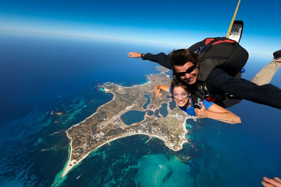 Hillary's Harbour: Rottnest Island Skydive and Ferry Package - Freefall Over Rottnest Island