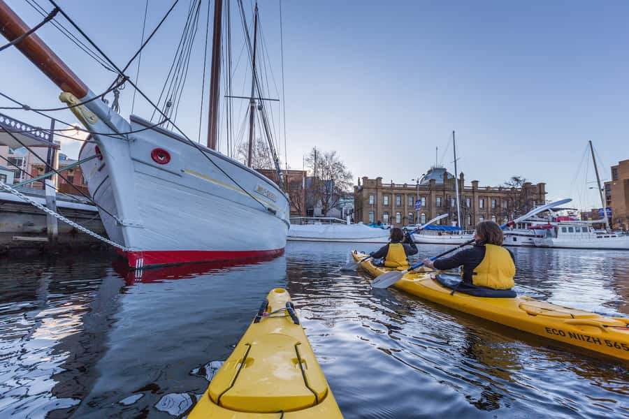 Hobart City 2.5-Hour Kayak Tour - Under the fishing wharves