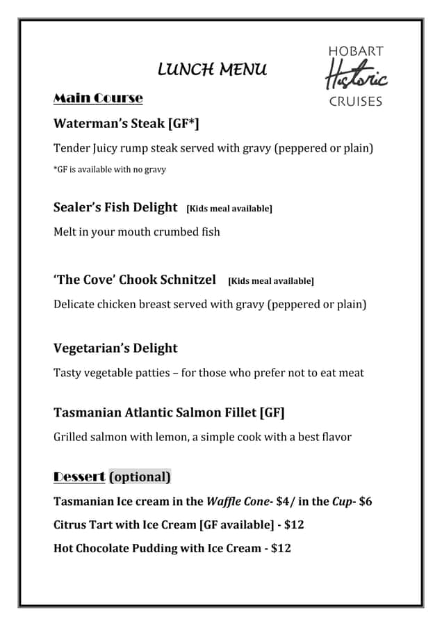 Hobart: Historic Lunch Cruise - The captain’s commentary is the heart of the trip