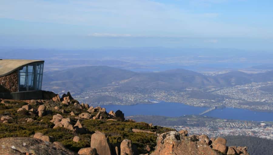 Hobart: Mt Wellington, Richmond, & Bonorong Wildlife Tour - Mt Wellington: Hobart from the summit