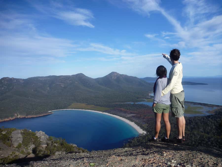 Hobart: Wineglass Bay & Freycinet Active Day Tour - Cape Tourville gives you a full coastal sweep