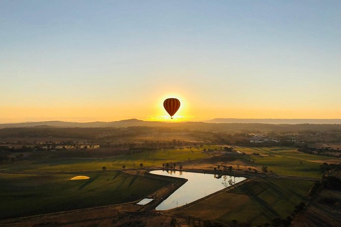Hot Air Balloon Flight Brisbane with Vineyard Breakfast - Sunrise from the Scenic Rim, not from a lookout