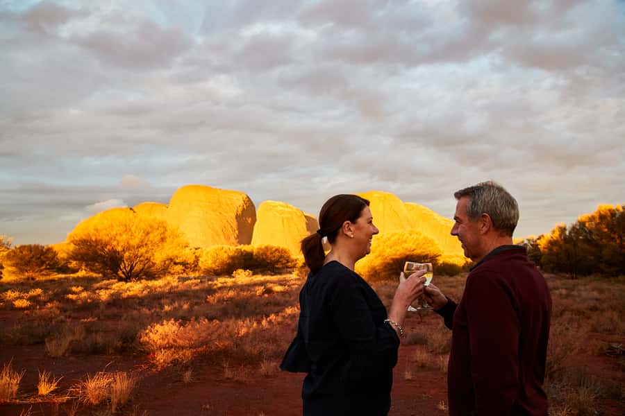 Kata Tjuṯa Sunset Tour with Sparkling Wine and Cheeseboard - An Anangu sacred place, not just a photo stop