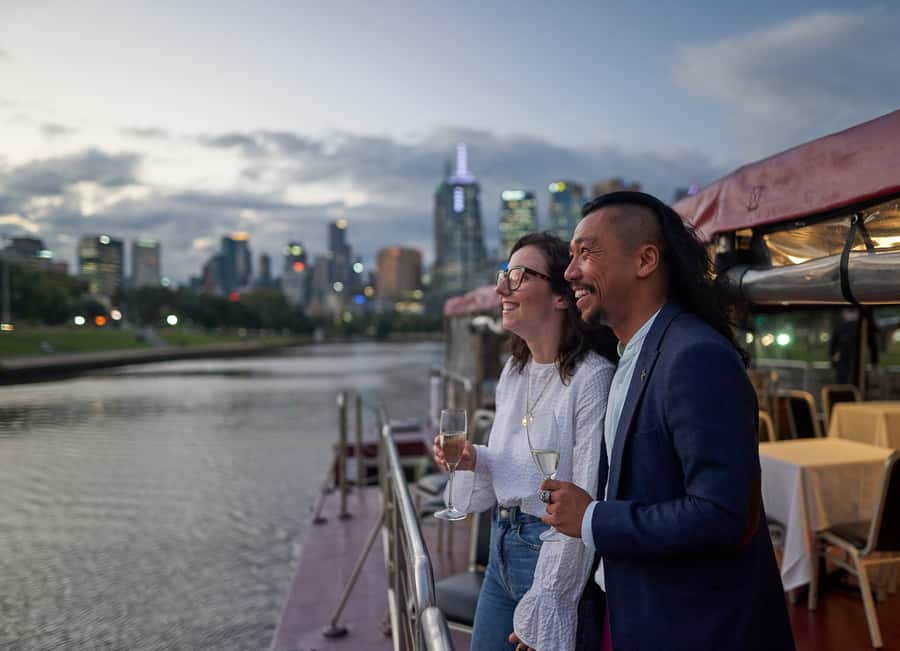 Melbourne: 4-Course Dinner Cruise with Drinks - The four-course menu, from kofta to cheese