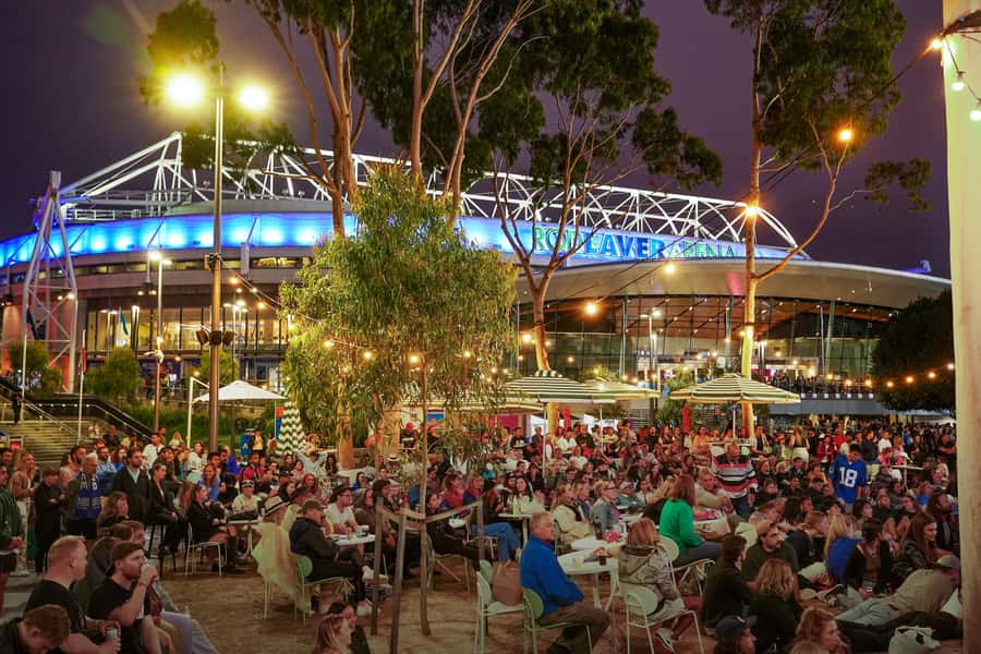 Melbourne Park Tennis Sporting Experience - Walking through the Olympic and football precinct