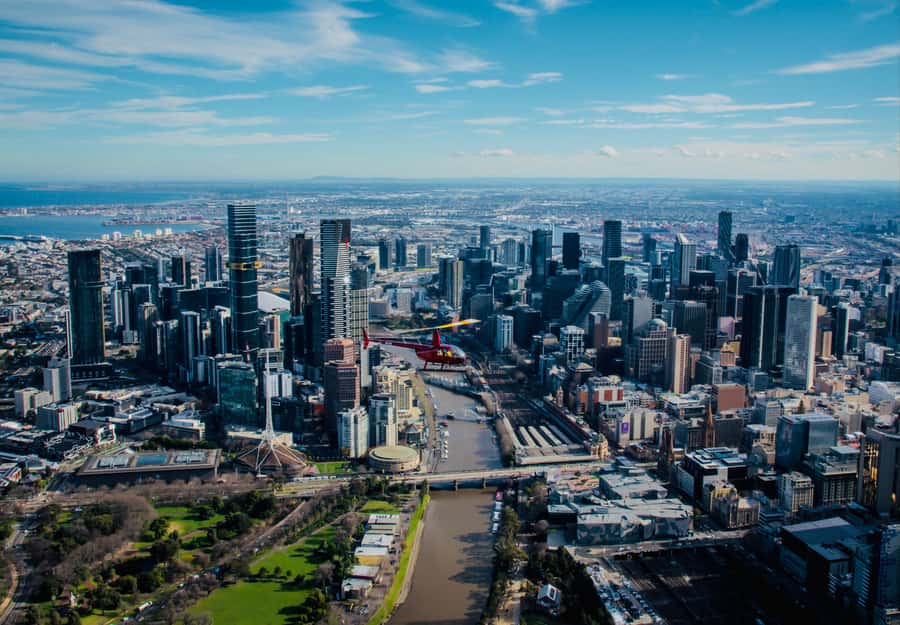 Melbourne: Private City & Beaches Helicopter Ride - Takeoff at Rotor One’s red door