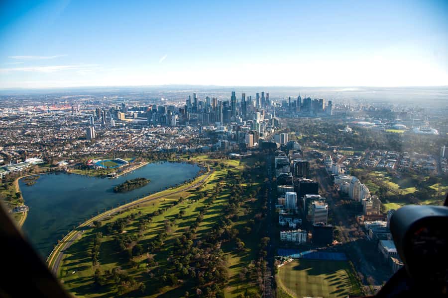 Melbourne: Private City & Beaches Helicopter Ride - Albert Park’s Formula 1 circuit