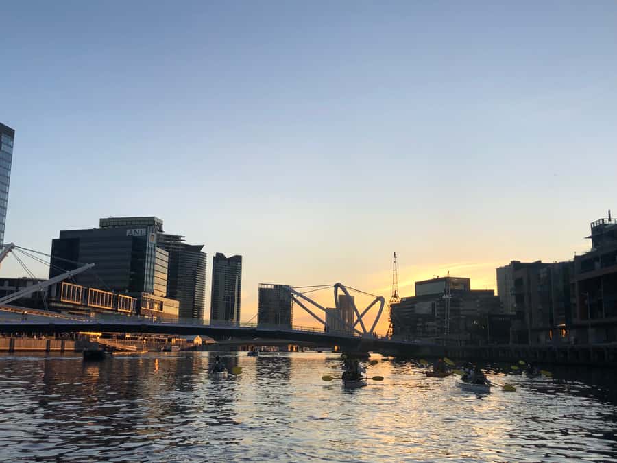 Melbourne: Sunset Kayak Tour with Dinner - Dinner tied up at the marina