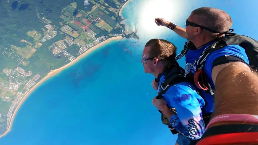 Mission Beach Tandem Skydive Experience - The exit and up to 60 seconds of freefall