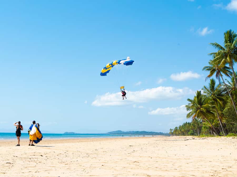 Mission Beach Tandem Skydive Experience - Touching down on 14 kilometers of beach