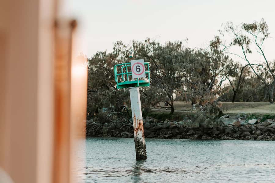 Mooloolaba: Sunshine Coast Sunset Canal Cruise - La Balsa Park and the river heads