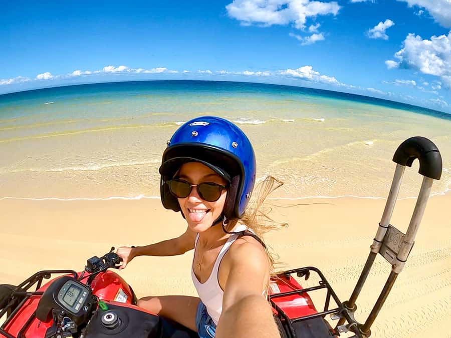 Moreton Island: Tangalooma ATV Quad Bike & Dolphin Feeding - The 45-minute ATV ride through sand and bush
