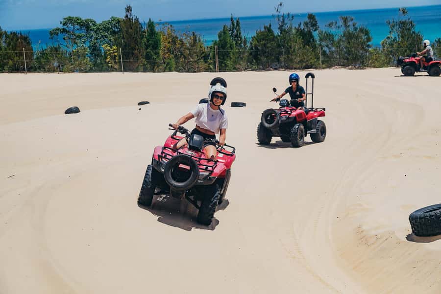Moreton Island: Tangalooma Day Trip with ATV Quad Bike Tour - How the 45-minute ATV quad-bike tour works