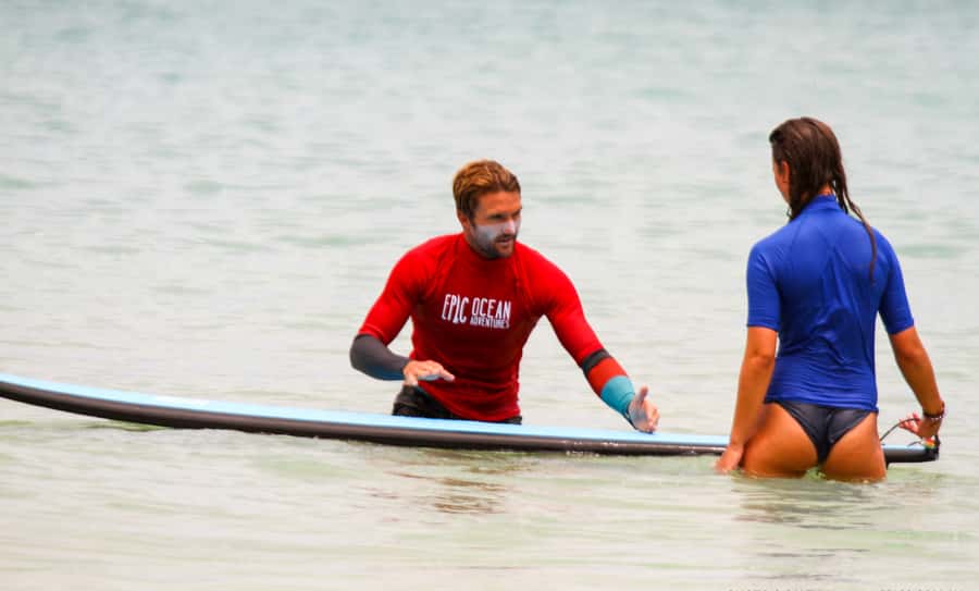 Noosa: Epic Learn to Surf Safari 4x4 - Double Island Point - What the surf lesson is like