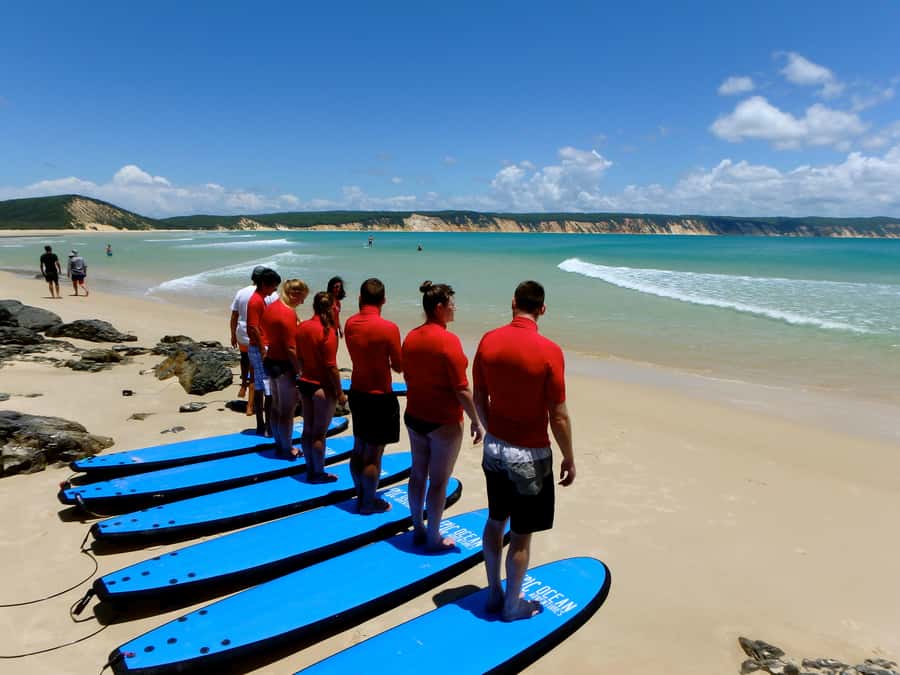 Noosa: Epic Learn to Surf Safari 4x4 - Double Island Point - The beach setting and what you will not find