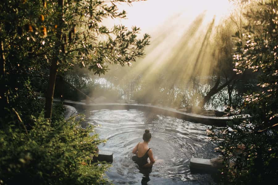 Peninsula Hot Springs: Entry Ticket with Bath House - Getting from reception to the first pool